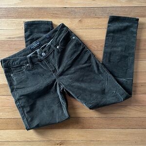 Lucky Brand Green Lolita Skinny Velvet Skinny Stretch Pants Size 4/27